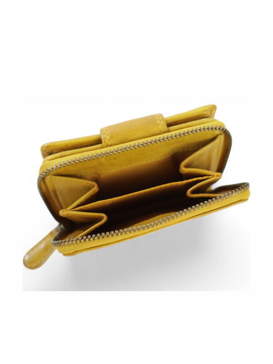 Small Leather Women's Wallet Classic Yellow