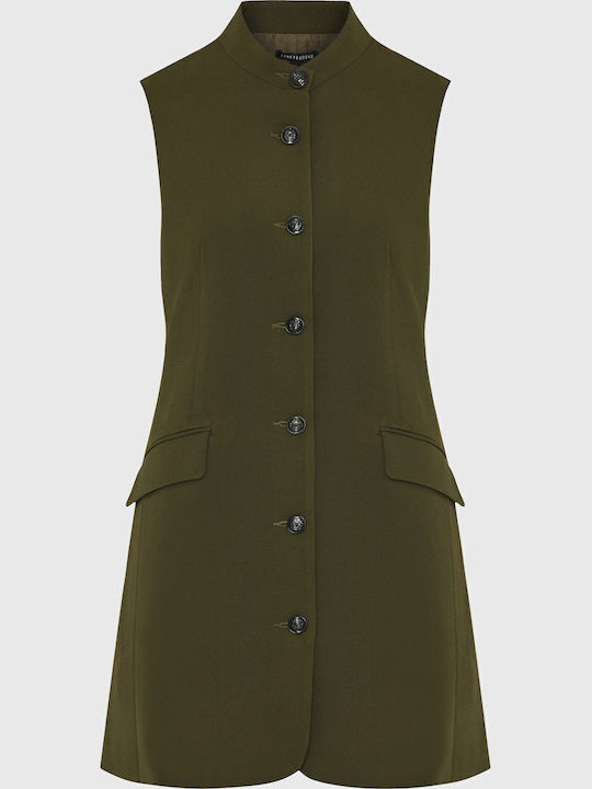 Summer Mini Shirt Dress Green