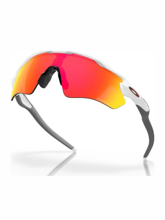 Oakley Radar Ev Path Ανδρικά Γυαλιά Ηλίου με Λευκό Κοκκάλινο Σκελετό και Κόκκινο Καθρέφτη Φακό