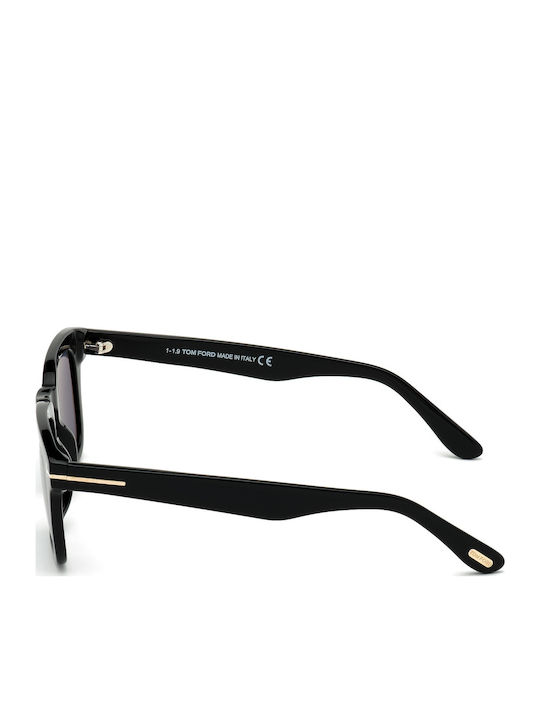Tom Ford Dax Male Sunglasses With Black Horn-Rimmed Frame And Blue Gradient Lens FT0751 01V