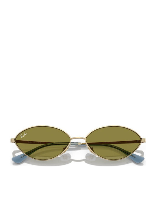 Ray Ban Γυναικεία Γυαλιά Ηλίου με Χρυσό Μεταλλικό Σκελετό και Πράσινο Φακό RB3757 9213