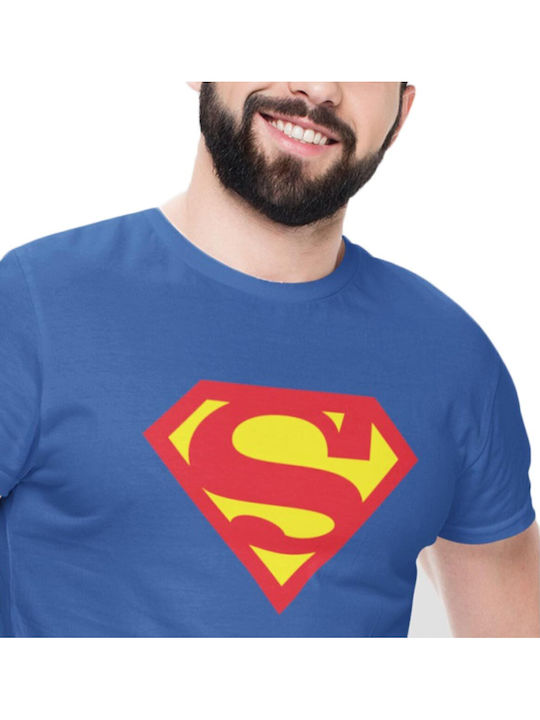 Cotton Division T-shirt Superman Blau Baumwolle