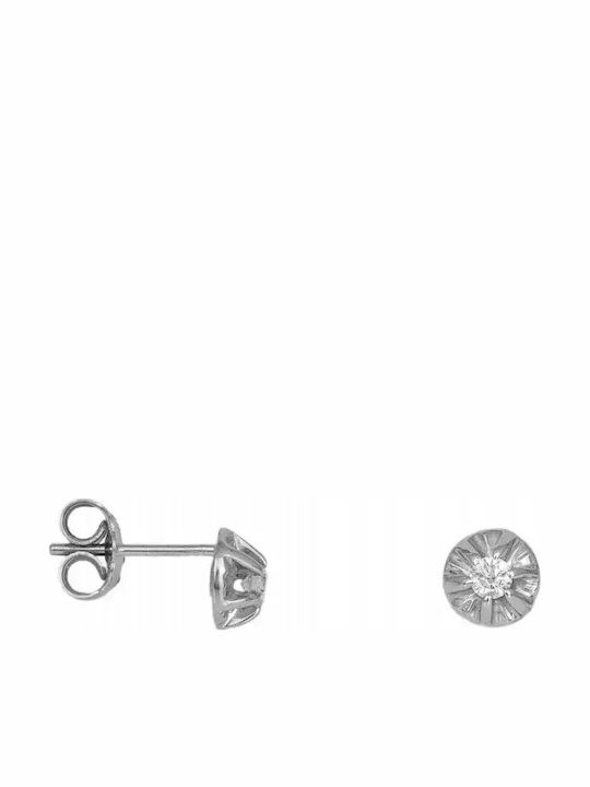 Cercei din White Gold cu Diamant