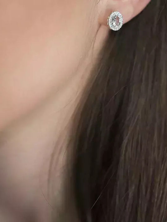 Cercei din White Gold cu Diamant