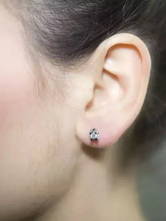 Cercei din White Gold cu Diamant