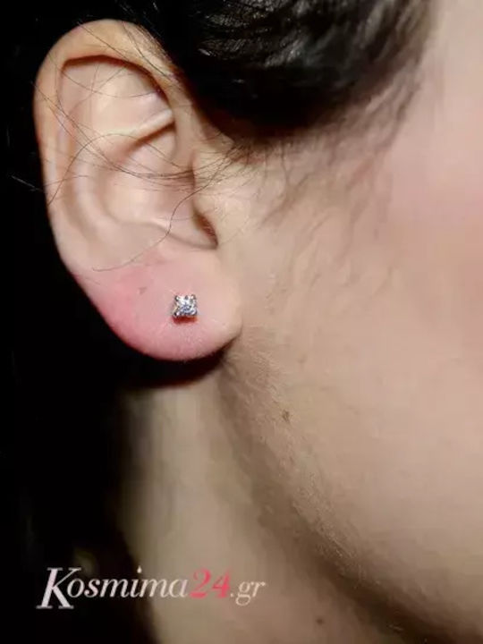 Cercei din White Gold cu Diamant