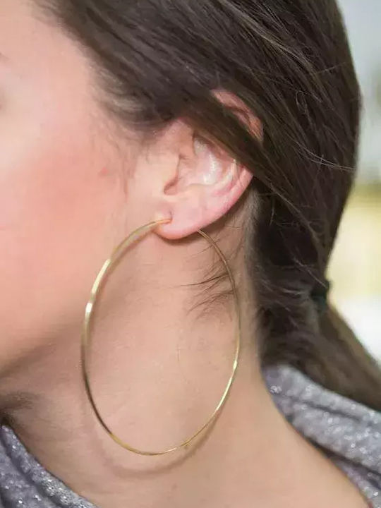 Earrings Hoops made of Gold 14K
