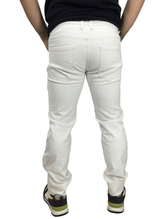 Jeans Men's Jeans Pants with Slim Fit WHITE