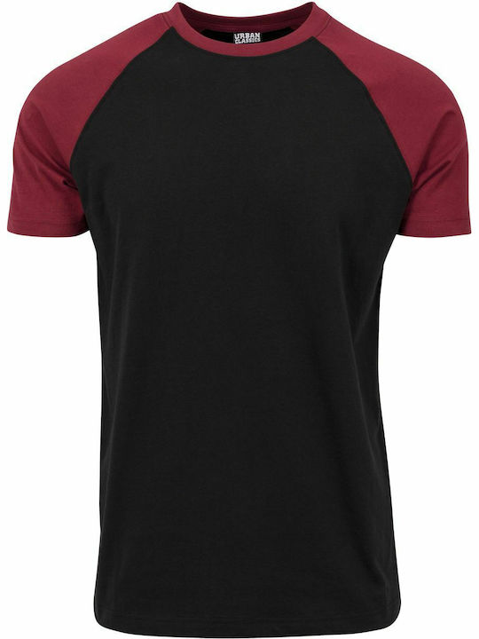 Contrast T-shirt Black / Burgundy TB639-00651