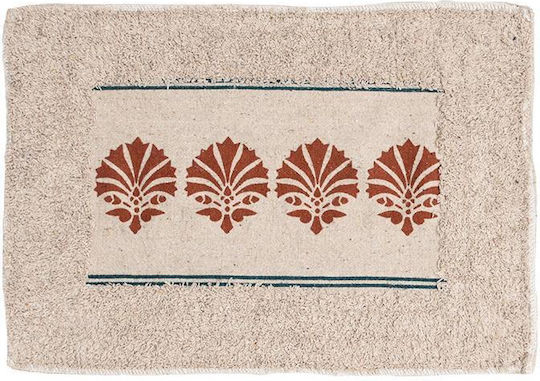 Estia Bath Mat Cotton Floral 02-11239 Beige 40x60cm
