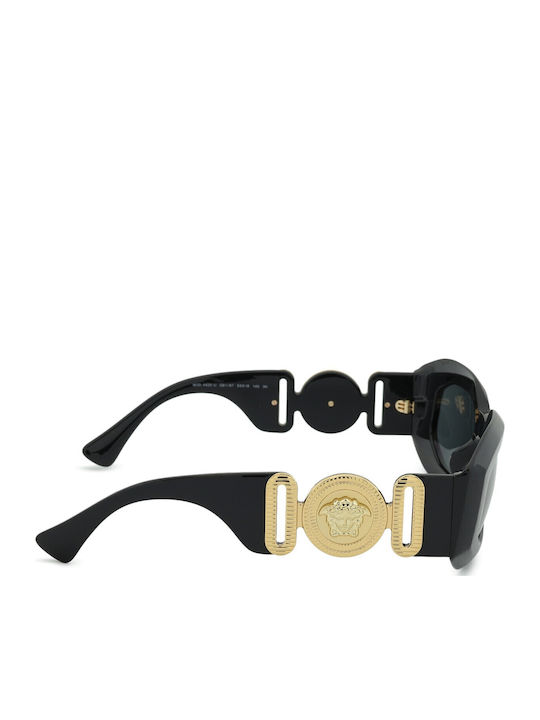 Versace Women Sunglasses With Black Horn-Rimmed Frame And Grey Lens VE4425U GB1/87