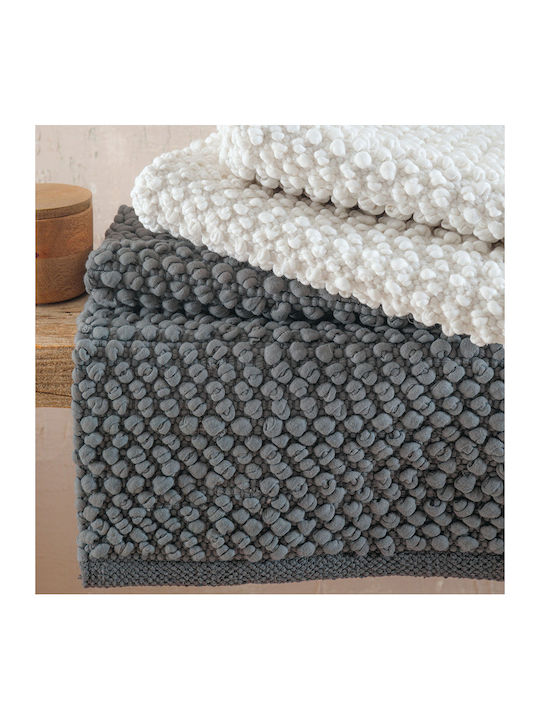 Rythmos Πατάκι Μπάνιου Βαμβακερό Archi Grey 120-195-010 Γκρι 50x80εκ.
