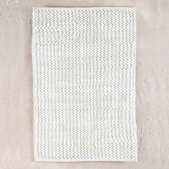 Rythmos Bath Mat Cotton Archi Ecru 120-196-005 Ecru 60x90cm