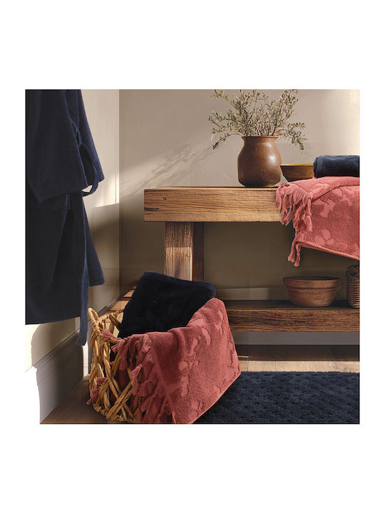 Nef-Nef Homeware Πατάκι Μπάνιου Βαμβακερό Bath Mat Vania Blue/black 60x90εκ.