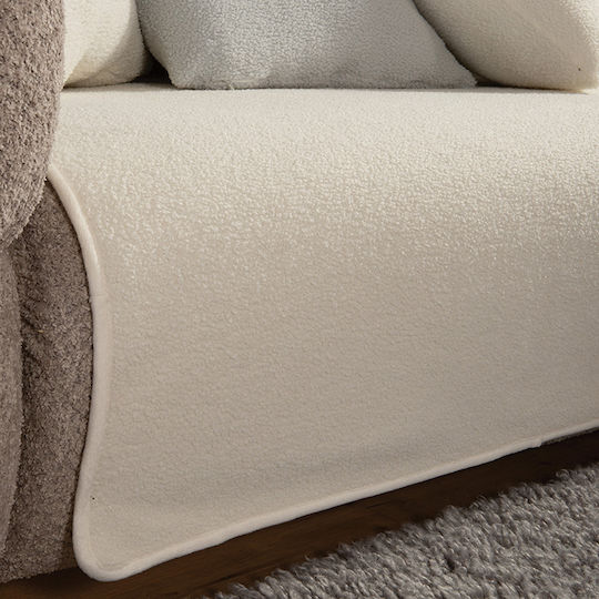 Nef-Nef Homeware Ριχτάρι Διθέσιου Καναπέ Γούνινο 180x250εκ. Ecru