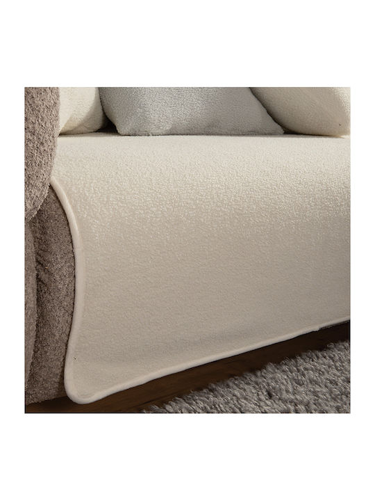 Nef-Nef Homeware Breda Ριχτάρι Πολυθρόνας Γούνινο 180x180εκ. Ecru