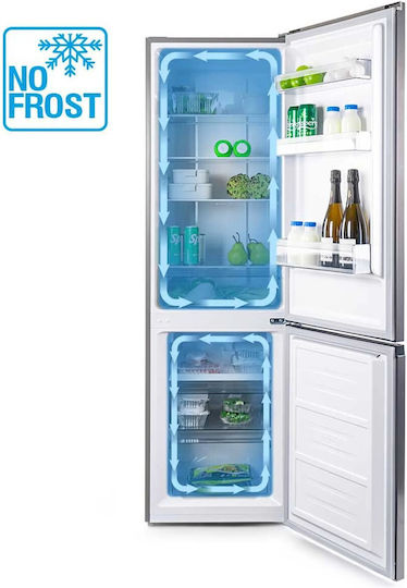 Muhler Kühl-Gefrierkombination 253Es NoFrost H180xB54xT60cm. Inox NFC180IE