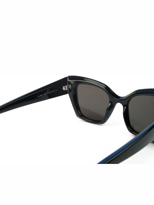 Ysl Feminini Ochelari de soare cu Negru Cadru și Negru Lentilă SL 552 001