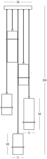 Zambelis Lights Κρεμαστό Φωτιστικό Μαύρο LED