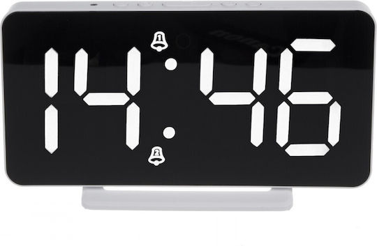 Green Blue Tischuhr Digital LED mit Wecker Schwarz GB383