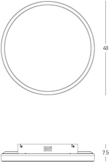 Zambelis Lights Ceiling Mount Light Silver with Integrated LED