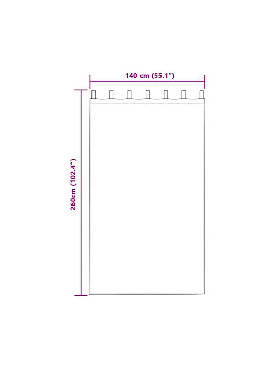 vidaXL Set Perdele Cu Bretele Galbene 140x260cm