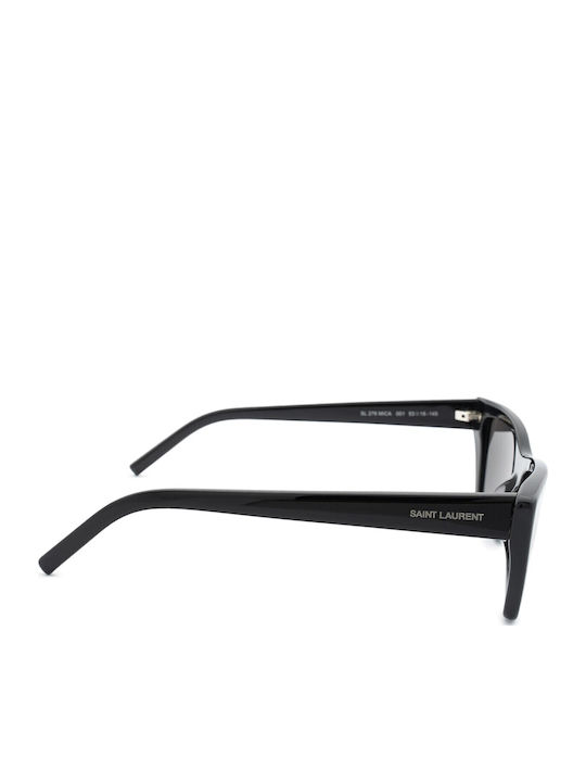 Ysl Women's Sunglasses with Black Plastic Frame and Black Lens SL 276 MICA 001