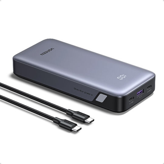 Ugreen PB532 Power Bank 20000mAh 30W με Θύρα USB-A και 2 Θύρες USB-C Power Delivery Γκρι