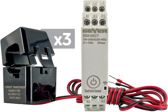 Geyer Energy Analyzer Electric Panel Analog Rail ER3100CT