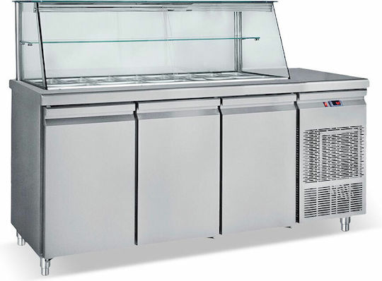 Bambas Frost Bambas Frost Kühlvitrine Boden Mit Kapazität 9x1/4 GN 155x70x130cm SM 155