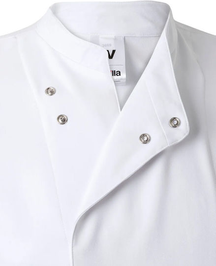 Velilla Mantel Koch 100% Mikrofaser Unisex Weiß mit Langärmelig 405210