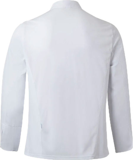 Velilla Mantel Koch 100% Mikrofaser Unisex Weiß mit Langärmelig 405210