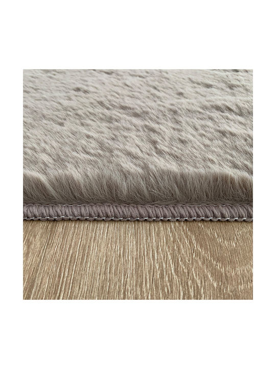 Beauty Home Rabbit Art 9642 Modern Bedroom Rugs Set Mocha / Grey 9642-ΣΕΤ 3pcs