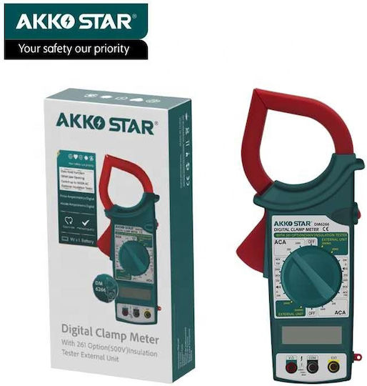 Αμπεροτσιμπίδα Ψηφιακή 1000A AC DM6266 με Ακροδέκτες