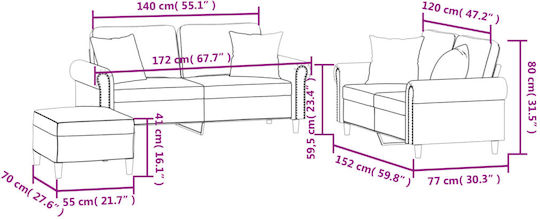 Set de Sufragerie 3 Scaune & 2 Scaune & Taburet