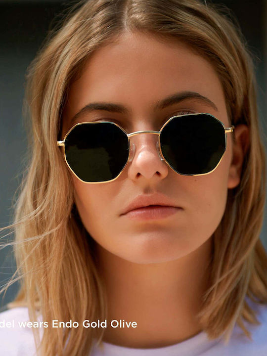 Meller Endo Unisex Γυαλιά Ηλίου με Μεταλλικό Σκελετό Gold Carbon EN-GOLDCAR