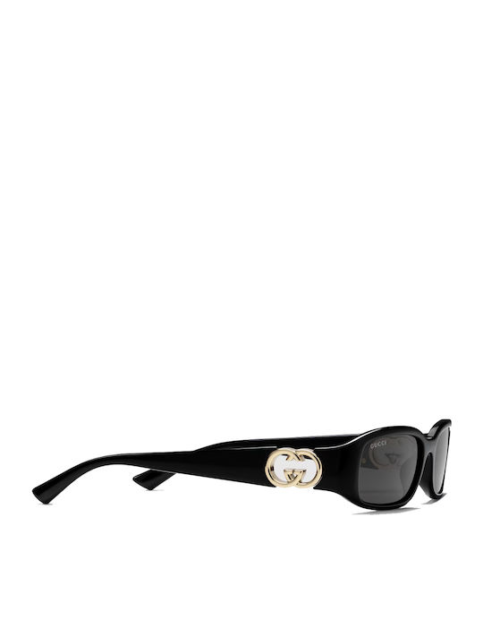 Gucci Women’s Sunglasses With Black Horn-Rimmed Frame And Grey Lens GG1661S 001
