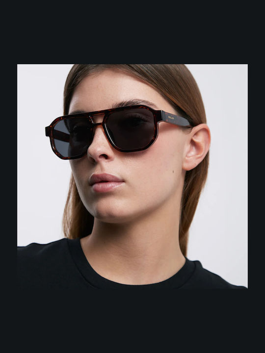 Meller Seba Unisex Sunglasses with Brown Tartaruga Plastic Frame and Gray Lens SE-TIGCAR