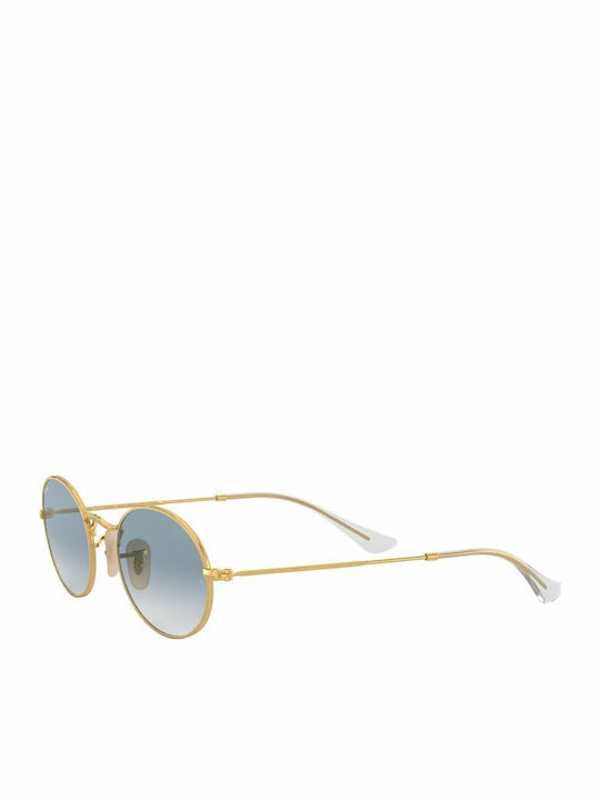 Ray Ban Unisex Sunglasses With Gold Metallic Frame And Blue Gradient Lens RB3547N 001/3F
