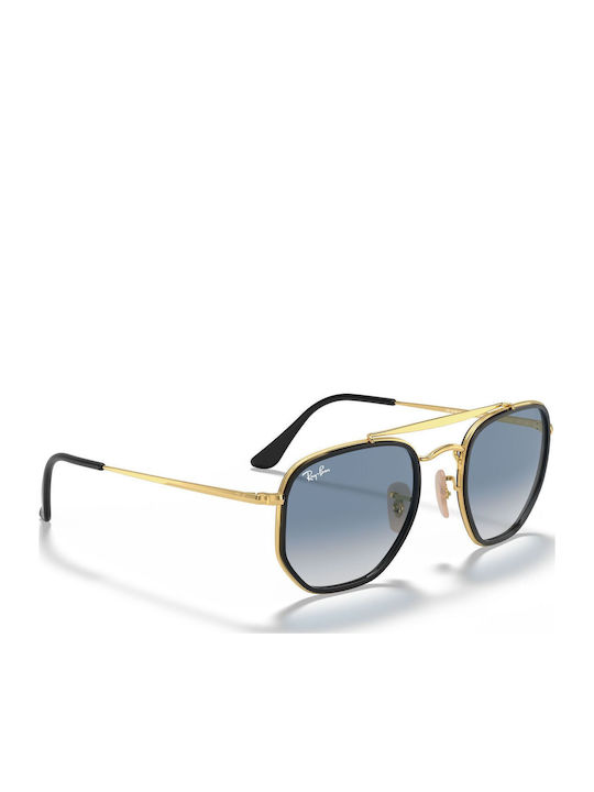 Ray Ban The Marshal II Unisex Sunglasses with Black Metallic Frame and Blue Gradient Lens RB3648M 9167/3F