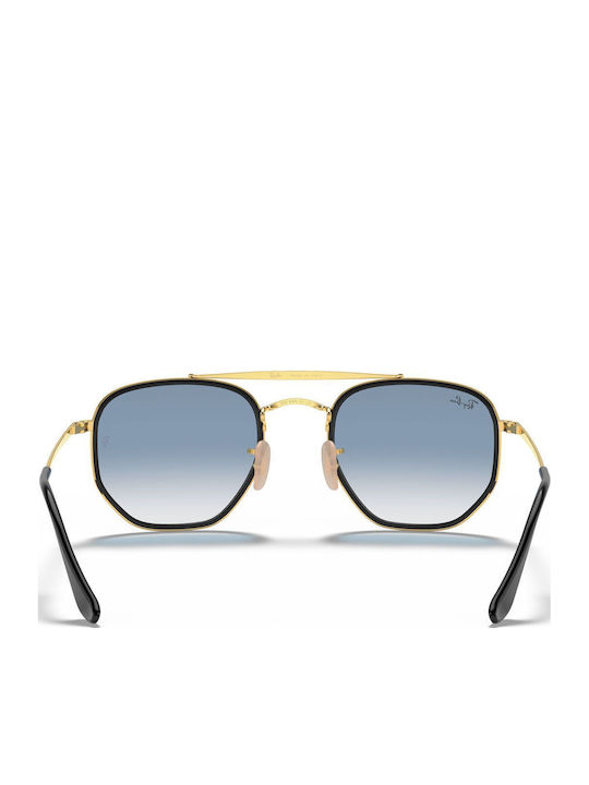 Ray Ban The Marshal II Unisex Sunglasses with Black Metallic Frame and Blue Gradient Lens RB3648M 9167/3F