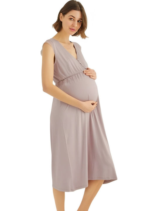 Monamise Nachthemd Schwangerschaft & Stillen Mink