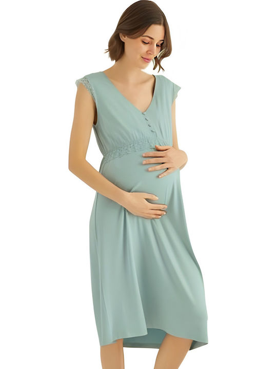 Monamise Nightgown Maternity & Nursing Mint