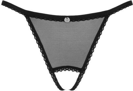 Obsessive Celia Noir Γυναικείο Sexy String Αυτοκινήτου Μαύρο