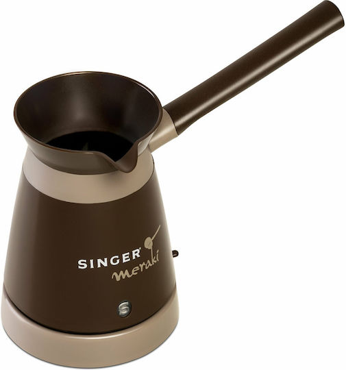 Singer Meraki Electric Greek Coffee Pot 800W with Capacity 330ml Brown