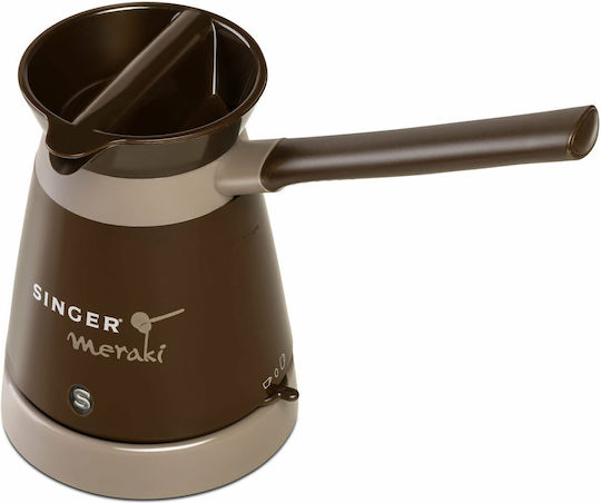 Singer Meraki Electric Greek Coffee Pot 800W with Capacity 330ml Brown