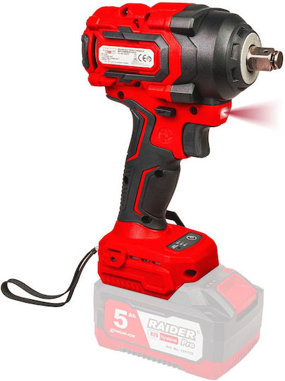 Raider 030197 Cheie de impact Baterie 20V Solo cu Priză 1/2"