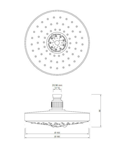 Κώδωνας Obus Round S3 Ασημί Chrome Silver