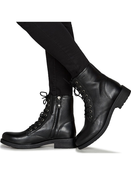 D Rawelle A Leather Women's Ankle Boots Black