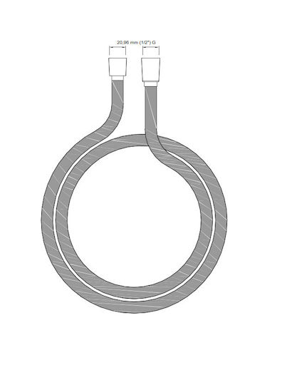Obus Block Plastic Shower Hose Black 160cm
